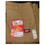 Milwaukee 32�32 Khaki Heavy Duty Flex Work Pants Milwaukee 32�32 Khaki Heavy Duty Flex Work Pants