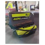 Ryobi 40v 6 ah battery and charger Ryobi 40v 6 ah battery and charger