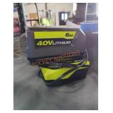 Ryobi 40v 6 ah battery and charger Ryobi 40v 6 ah battery and charger