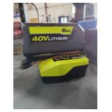 Ryobi 40v 6 ah battery and charger Ryobi 40v 6 ah battery and charger