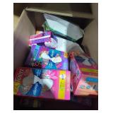 Box lot of feminine supplies Box lot of feminine supplies