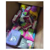 Box lot of pads and laundry detergent Box lot of pads and laundry detergent