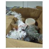 Box of 4 small white table Christmas trees Box of 4 small white table Christmas trees