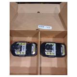 2-RYOBI ONE+ 18V 2AH BATTERY PACKS 2-RYOBI ONE+ 18V 2AH BATTERY PACKS