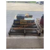 DeWalt impact driver, dolly, nail gun.Located