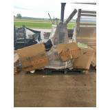 Double seat black leather couch