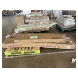 2-13ft Tan Cantilever Offset Umbrellas, TV Stand