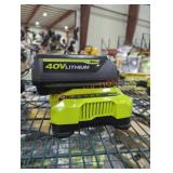 Ryobi 40v 4 ah battery and charger