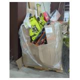 Skid lot of miscellaneous outdoor tools