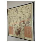 Battlefield of Gettysburg Framed Map