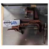 Small Vintage Clamp On Table Vice