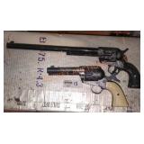 2 Vintage Plastic Toy Revolvers