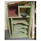 Green Wood Storage Shelves