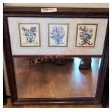 Wall Mirror with Floral Decor