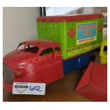 Vintage Metal Christmas Truck Toy