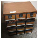 faux Wood Cassette Storage Cabinet
