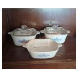 Small Corningware Blue Cornflower Dishes