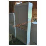 Tall White Wooden Bookcase