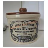 Vintage Dulcet Symphonies Lidded Crock