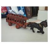 Antique Cast Iron Horse Trolley