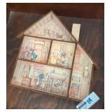 Small Dollhouse with Paper Scenery