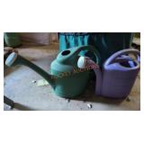 2 Plastic Watering Cans