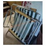 2 Striped Folding Lawn Chairs