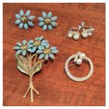 2 Vintage Earring & Brooch Sets