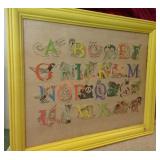Framed Alphabet Embroidery