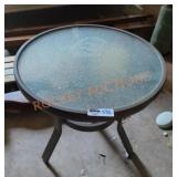 Glass Top Patio Side Table