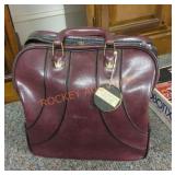 Vintage Bowling Ball Bag with Ball
