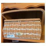 Vintage Woven Sewing Basket