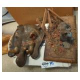 Horse & Elephant Head Statues