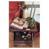 Side Table with Contents