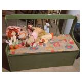 Vintage Wooden Bench with Storage