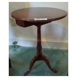 Round Wood Side Table