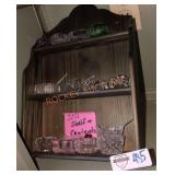 Display Shelving with Mini Glass Dishes