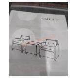 3 PC wicker bistro sofa set