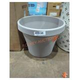 Gray planting pot