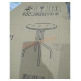 Dark brown small round table