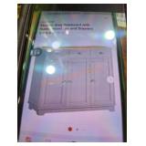 Modern gray sideboard with rubber wood drawers