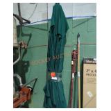 Green patio umbrella