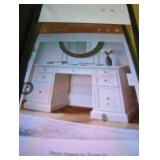 Royce 61" rectangular off white executive desk