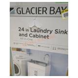 24" Laundry Sink W Cabinet