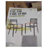 2 metal outdoor chairs 2 X BID