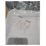 2 outdoor dining blue chairs 2 X BID