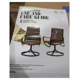 2 outdoor swivel chairs 2 X BID
