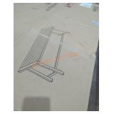 Teak finish+ rustic metal bench