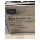 2 Hole Double Bowl Workstation Kitchen Sink