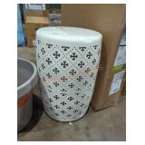 White metal stool